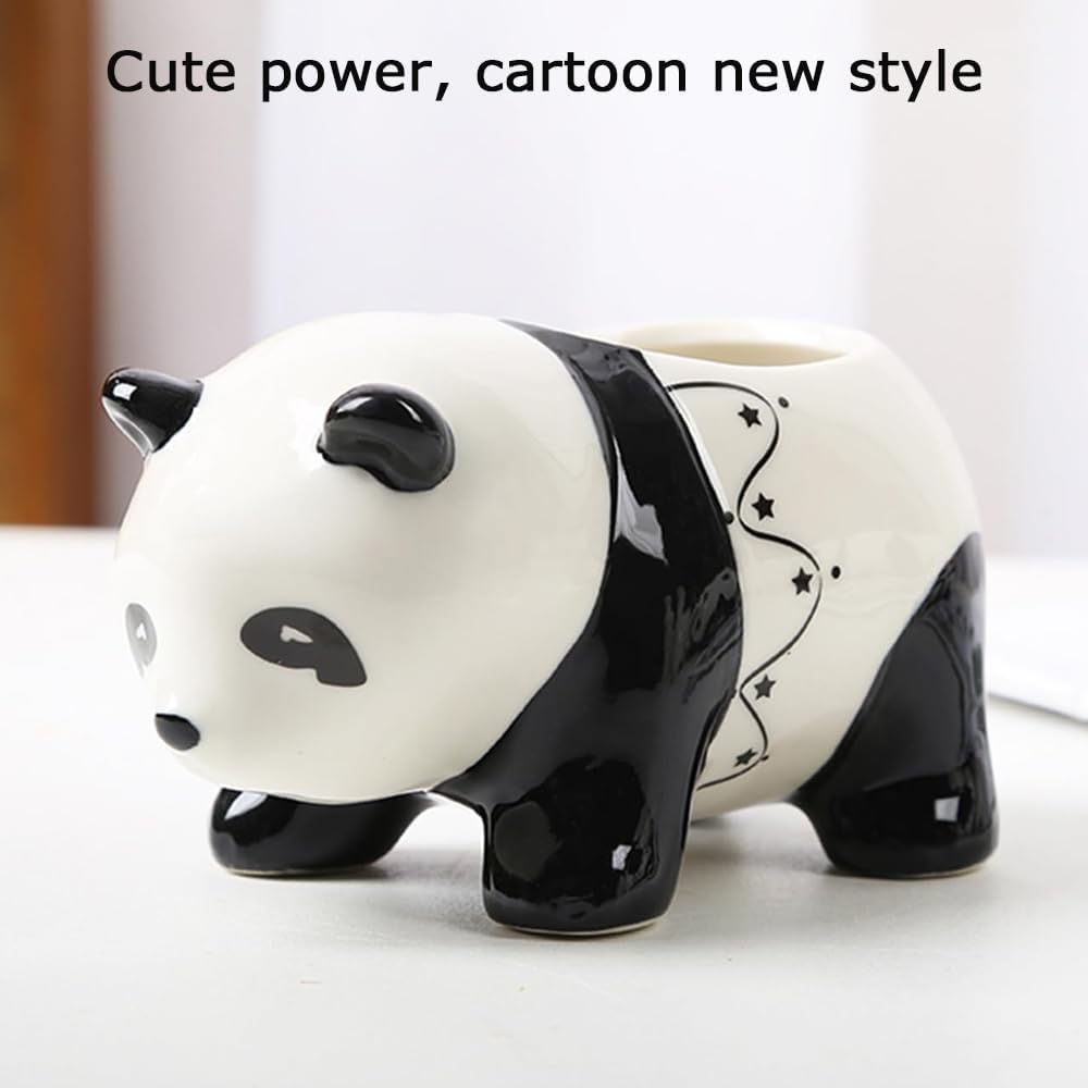 Panda Succulent Plant Pot, Creative Cartoon Flower Pot, Portable Mini Flower Pot, Cactus Container with Drainage Hole, Flower Pot for Indoor and Outdoor Use Home Office ﻿ image number 3