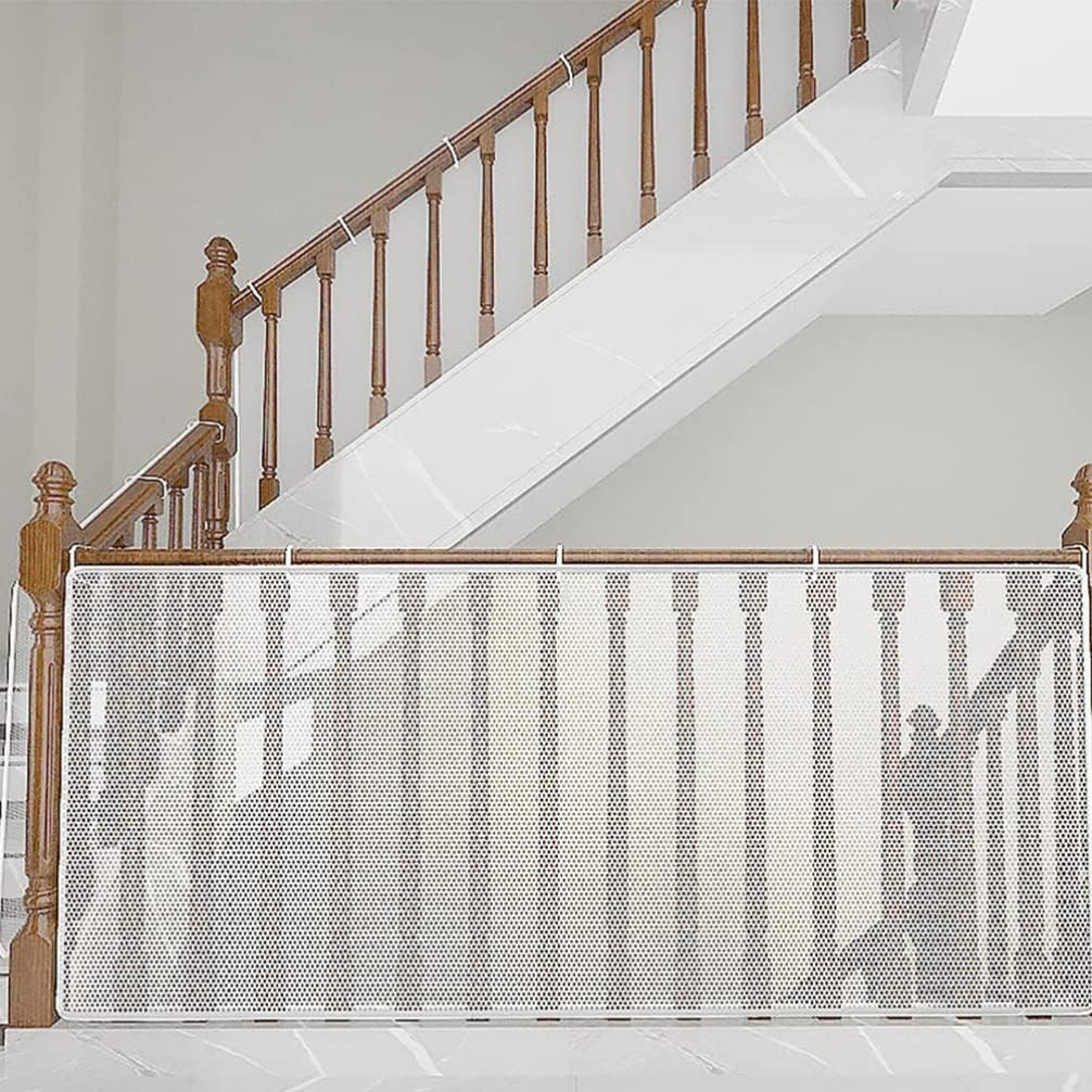 Kisangel 1Set Banister Guard Net Mesh for Stairs Balcony Pet -Resistant Design Easy Installation for Pets image number 2