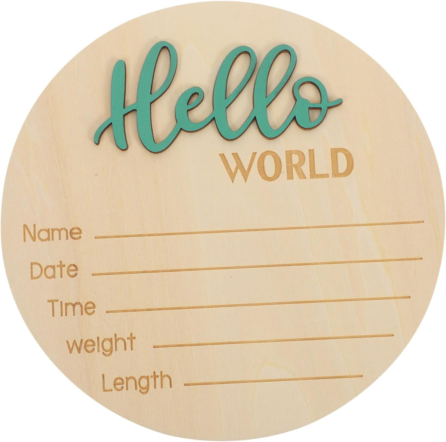 BESPORTBLE Announcement Wooden Sign Newborn Photography Prop Essential for Newborn round Birth Announcement image number 3