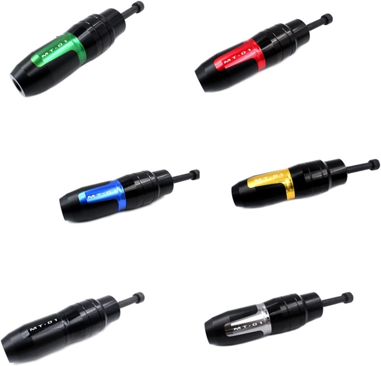 Motorbike Frame Sliders for Y┐AMAHA MT-01 MT01 MT 01 Motorcycle Accessories CNC Frame Crash Pads Exhaust Sliders Crash Protector with Logo (Color : Red, Size : 1 Piece) image number 2