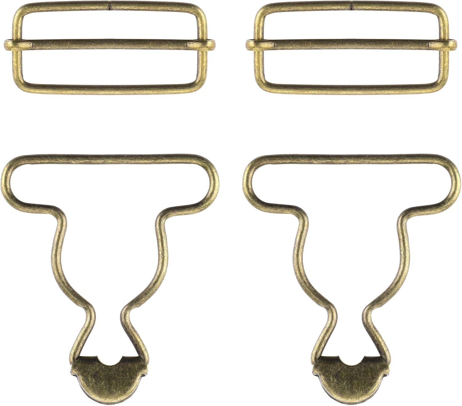 2PCS Jean Overalls Overall Buckles Adjustable Bib Clips No-Sew Button for Overall Bib Pants Overalls Jeans Jacket