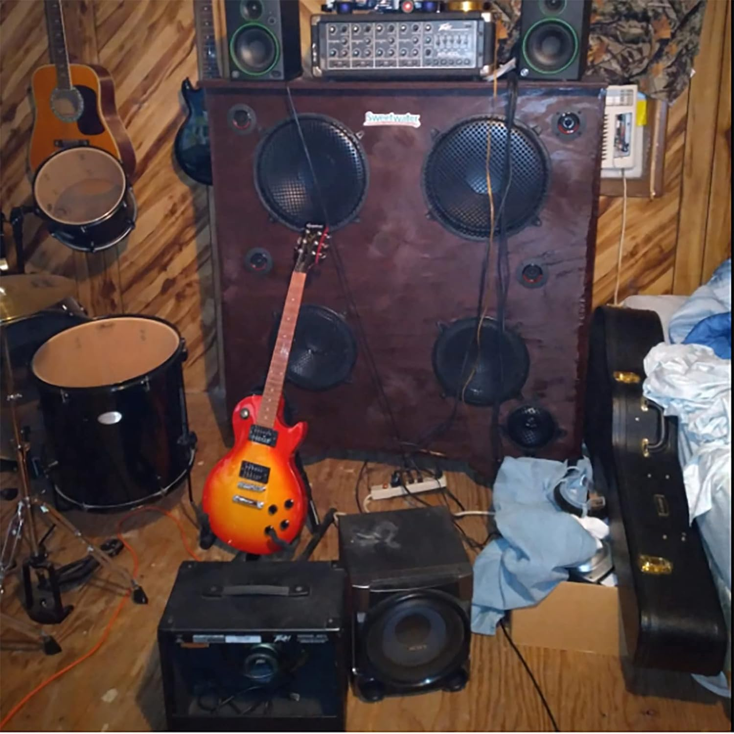 2 Pack 10 Inch Metal Mesh Speaker Grills Covers Subwoofer Grill Protective Case with with Mounting Screws for Home Audio Car Speaker [Fdxgyh,Black] image number 1