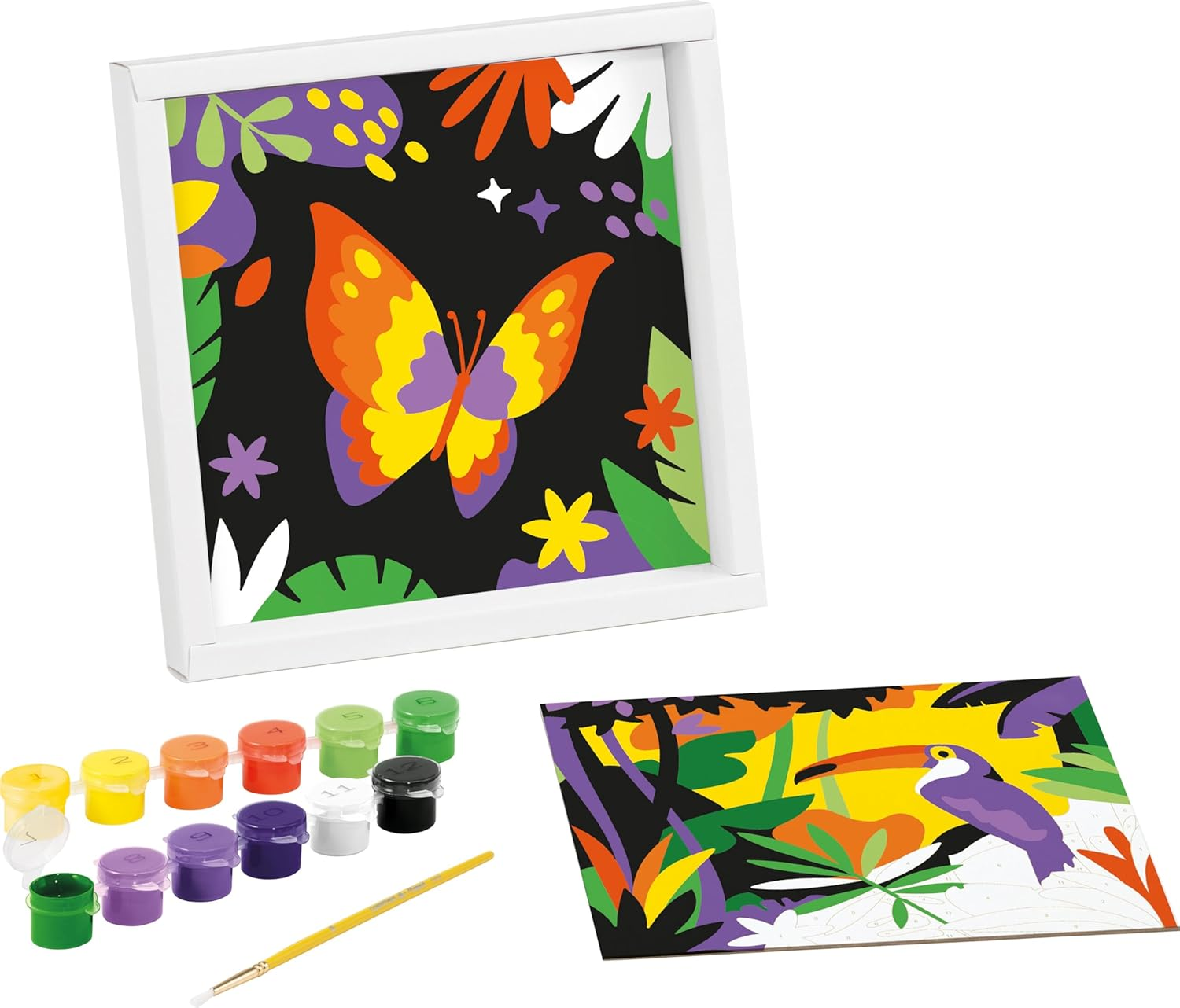 Maped CREATIV - Paint by Numbers - Parrot and Butterfly - Painting Activity for Kids - Paint by Numbers - Creativity, Age 7+ image number 3
