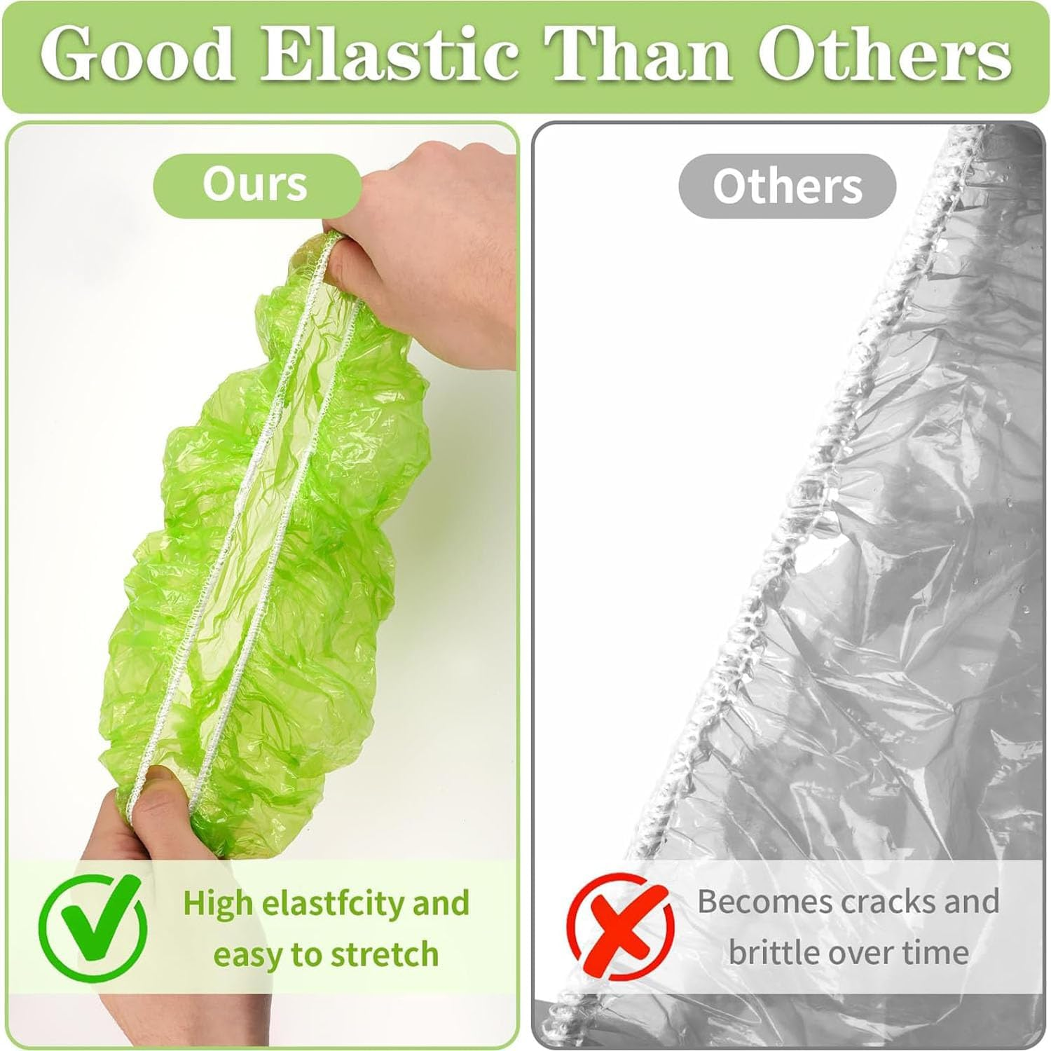 60 Reusable Elastic Food Bowl Storage Covers, Food Covers, Variety of 3 Translucent Stretchable Sizes and Colorful Dish Plate Covers, for Kitchen, Outdoor Picnic, BPA Free (3 Sizes) image number 2