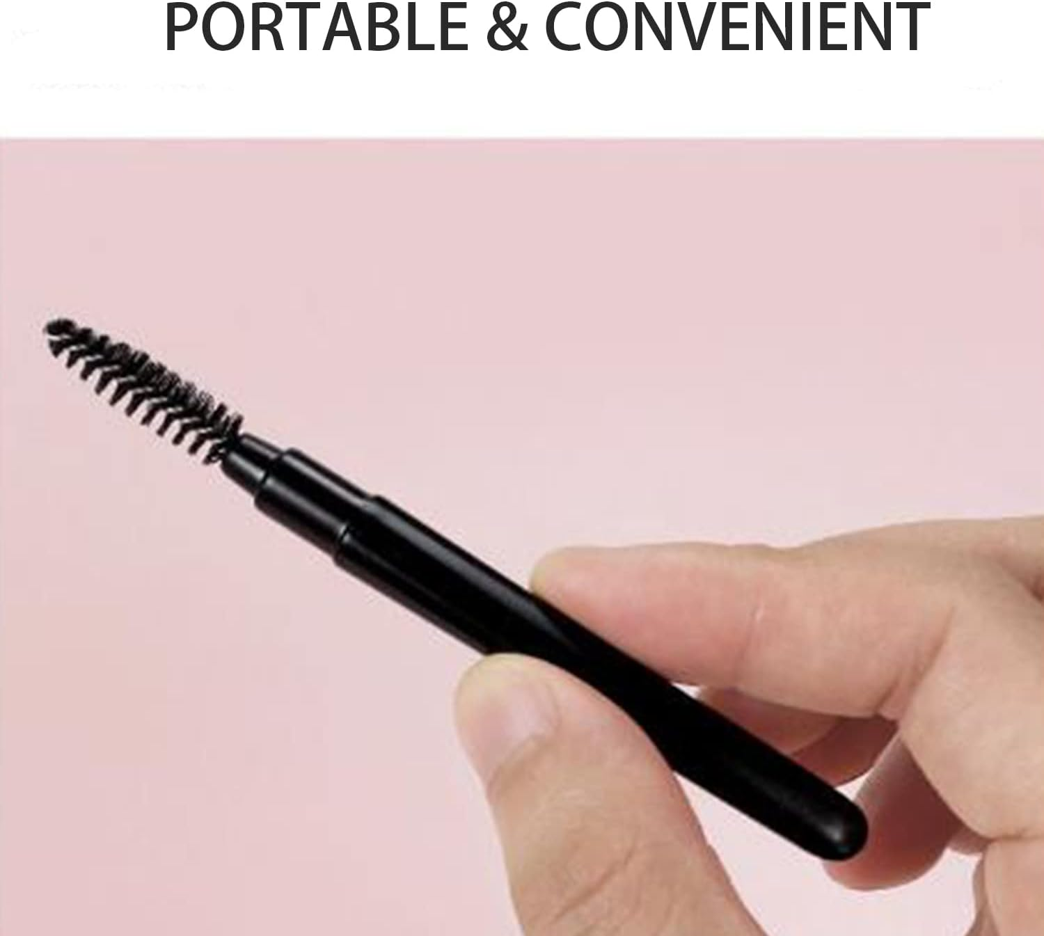 Ksvsonrvi 3PCS Mini Eyebrow Brush, Eyelash Brush, Lip Brush Set with Cap，Reusable Portable Mascara Wands Lipstick Makeup Brushes Applicators Kits image number 3