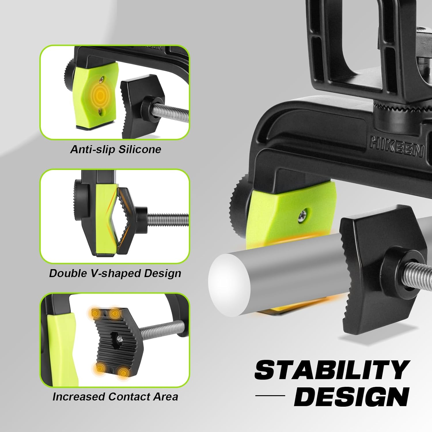 Hikeen Fishing Rod Holders for Boat, Upgraded Fishing Pole Holders with Enlarge Clamp for Most Rod, Adjustable Fishing Rod Rack Fit Round/Square Tubes image number 5