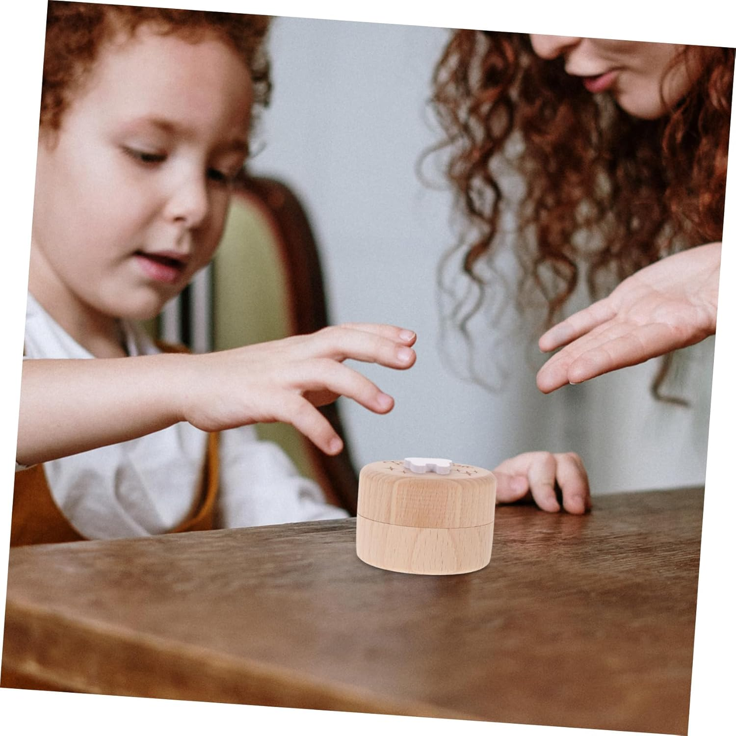 Baby Tooth Holder and Fetal Hair Storage Box Wooden Boys and Girls First Tooth Case Portable Design for and Hair Keepsake Natural Wood for Boys and Girls image number 5