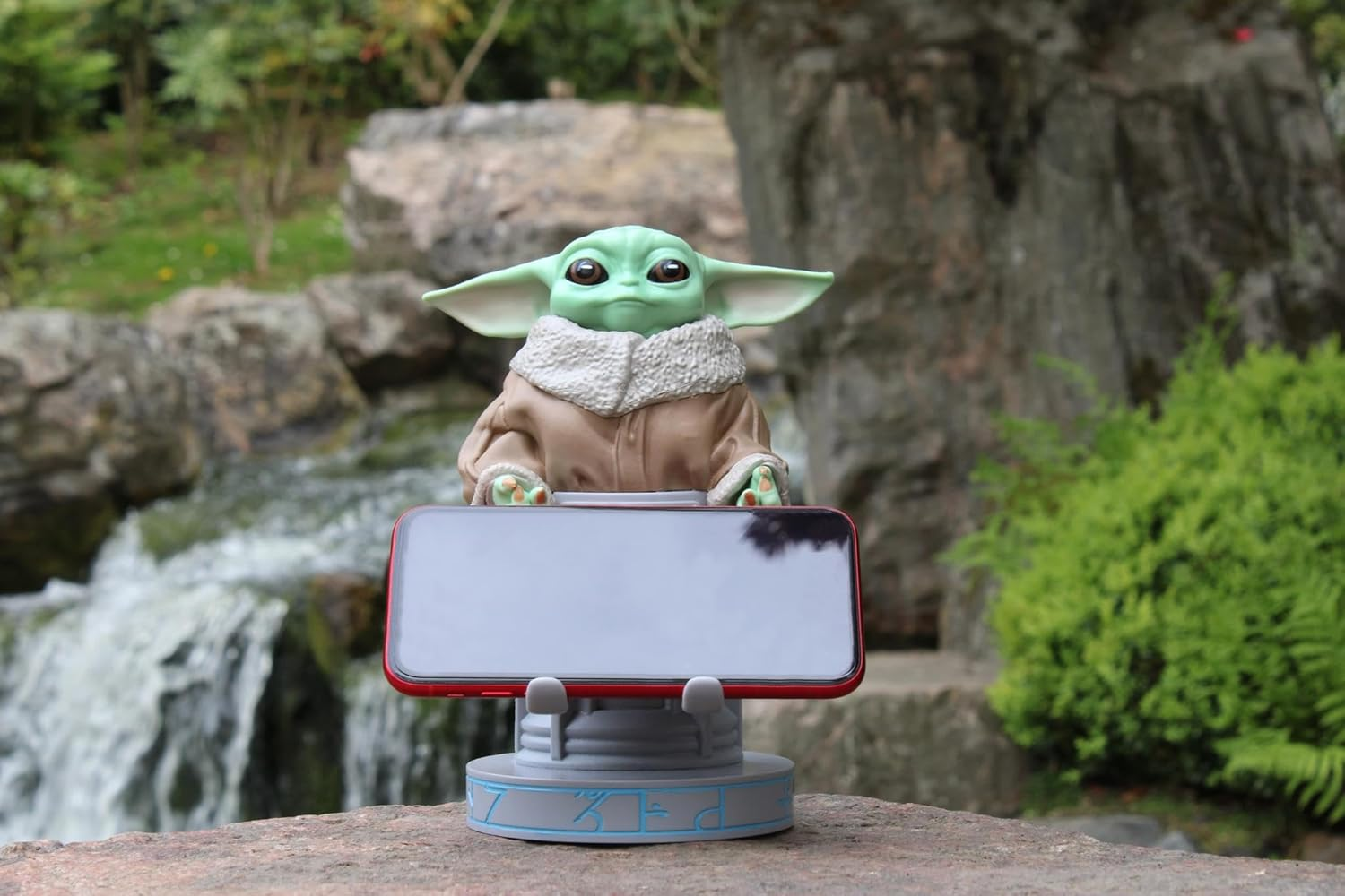 Cable Guys - Star Wars Grogu Seeing Stone Pose Gaming Accessories Holder & Phone Holder for Most Controller (Xbox, Play Station, Nintendo Switch) & Phone image number 4