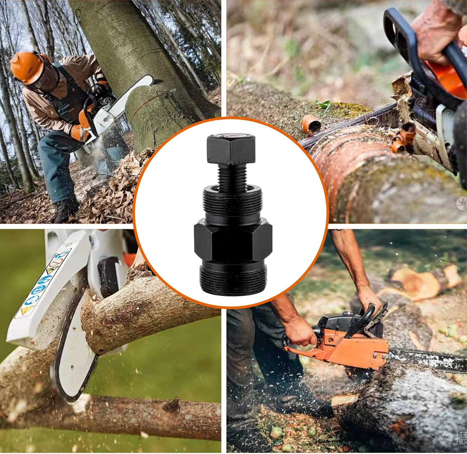 Flywheel Puller Chainsaw Repair Kit 22Mm & 26Mm Thread for Stihl 026 036 046 066 MS440 045 046 MS460 MS280 Chainsaw 1110 890 4500 Flywheel Puller Removal Tool image number 1