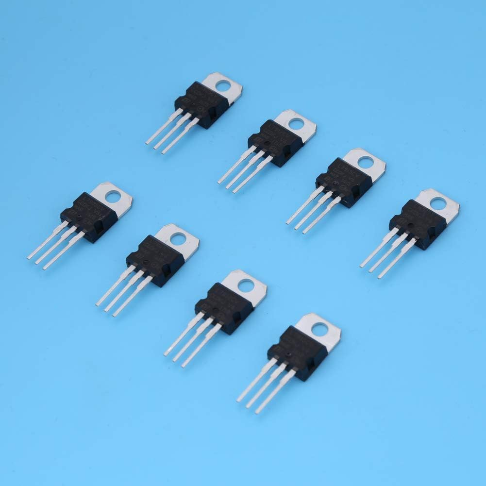 Voltage Regulator Transistor, Voltage Regulator Kit 40Pcs 8 Types Transistor Assortment Kit Set 7805 7809 7812 7815 7905 7912 7915 LM317 to 220