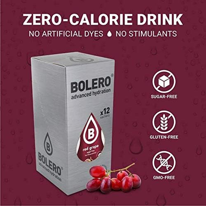 Bolero Red Grape Fruit Flavoured Drink Powder 12 Sachets