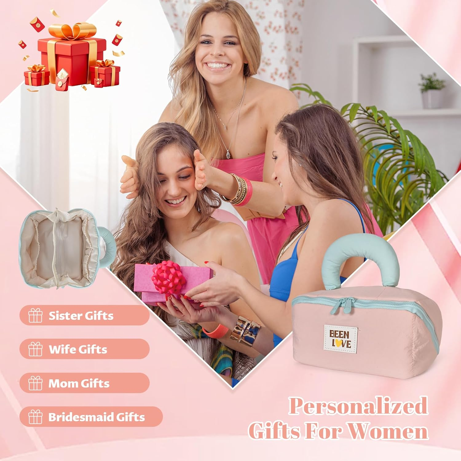 Transparent Toiletry Bag, Waterproof Hand Toiletry Bag with Large Capacity, Make up Bag with Zips for Business Trips, Holidays, Black, Mittelgro&szlig;e(26 X 7 X 16 CM), Cosmetic Case image number 1