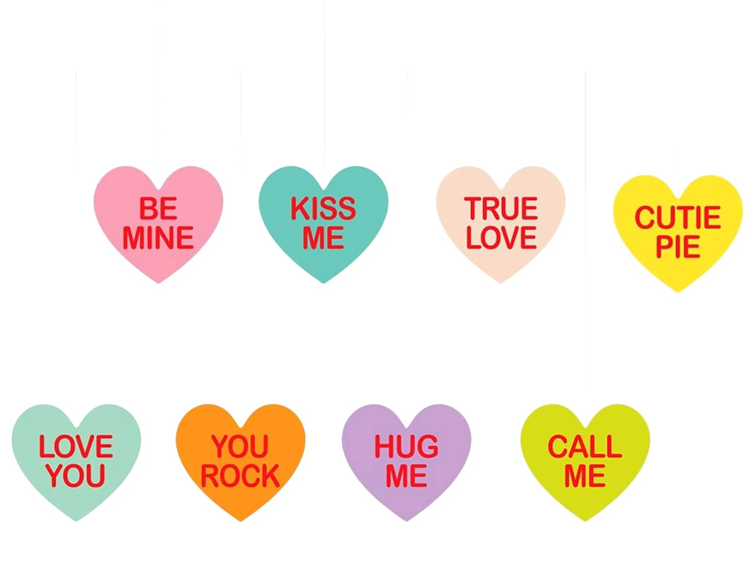 JIMCOM 8 Pcs Heart Hanging Swirl Decorations - Streamers Heart Hanging Swirls for Valentine'S Day Birthday Wedding Party Bridal Shower Anniversary Heart Swirl Decorations image number 5