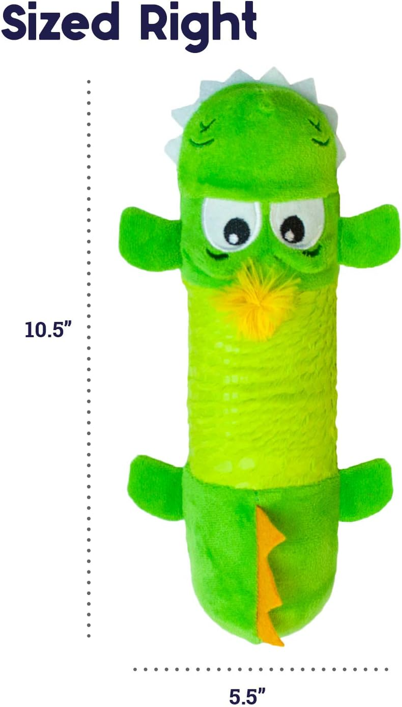 Petstages Stuffing-Free Big Squeak Gator Plush Dog Toy,L (Pack of 1) image number 2