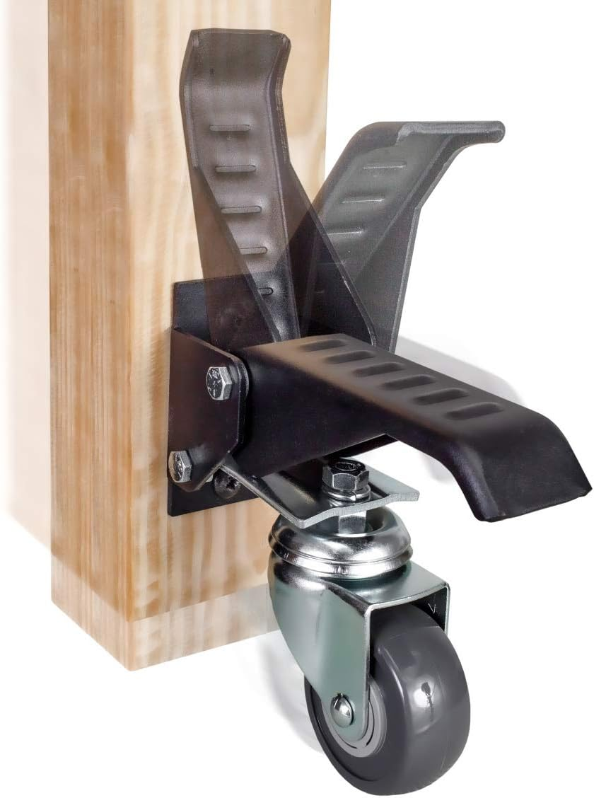 POWERTEC 17001 Workbench Caster Kit, Multi-Mounting Options W/Polyurethane Wheels & 400 LB Total Weight Capacity - Pack of 4, Black image number 6