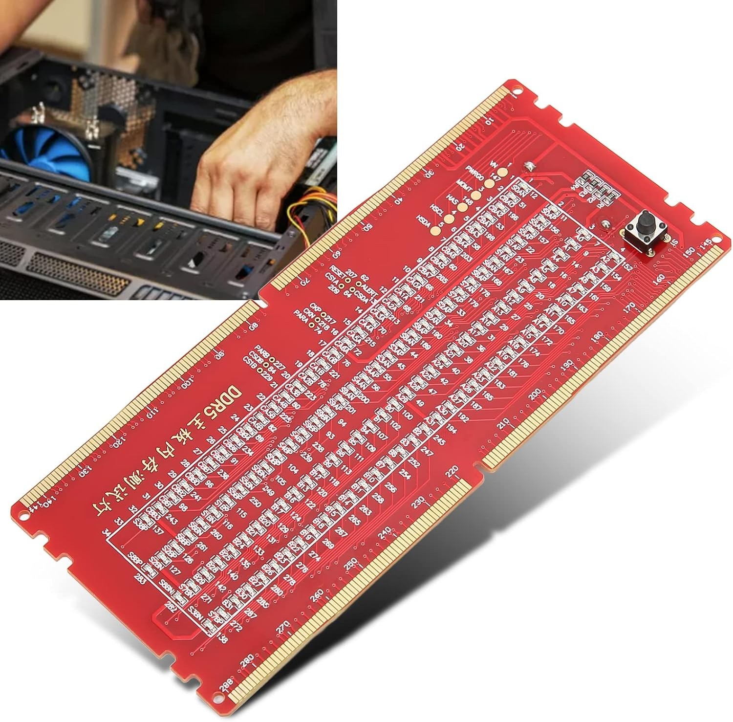 QANYEGN DDR5 Memory Tester, Memory with Light Tester, Desktop Motherboard Analyzer, Computer Memorys Tester for Repairing Motherboard Failures image number 1