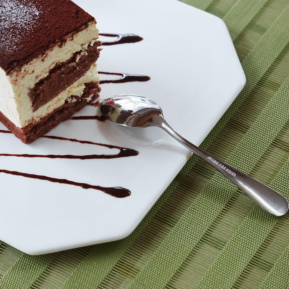 Snamonkia Small Appetizer Forks and Demitasse Spoons Stainless Steel Set of 12, 5.4 Inches, Salad Dessert Coffee Cocktail Espresso Flatware, 6+6 image number 4