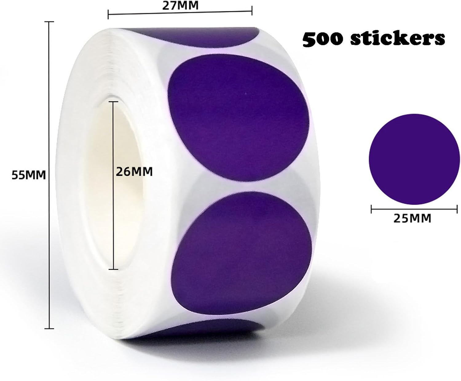 5000 PCS 3/4" Colored Dot Stickers Circle Color Coding Labels, 10 Color Style Colorful Coding Label Sticker for Office, Student Classroom image number 3