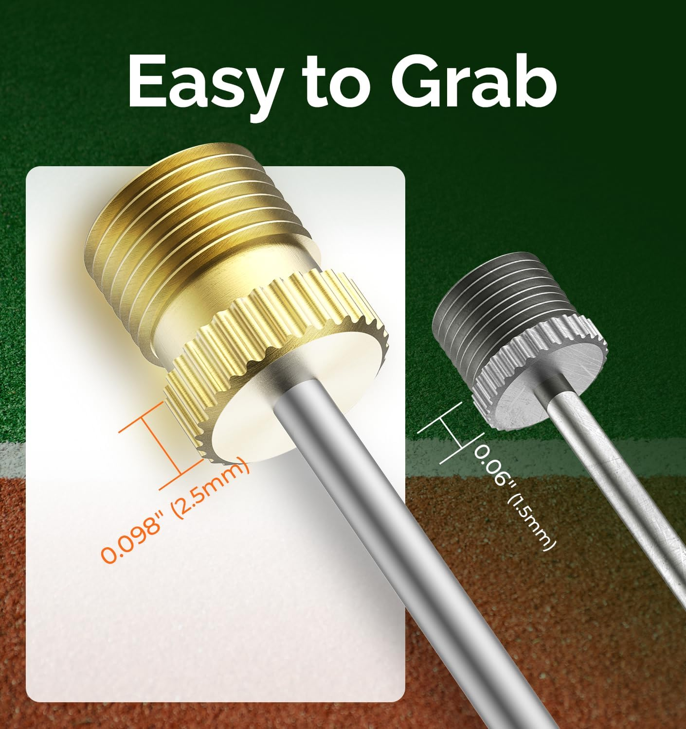 ETENWOLF A102 Brass Ball Pump Needles Pack of 12, No Break Heavy Duty Air Pump Needles for Balls with Storage Case, Compatible with Hand Pump and Electric Pump, Stainless Steel Body image number 6