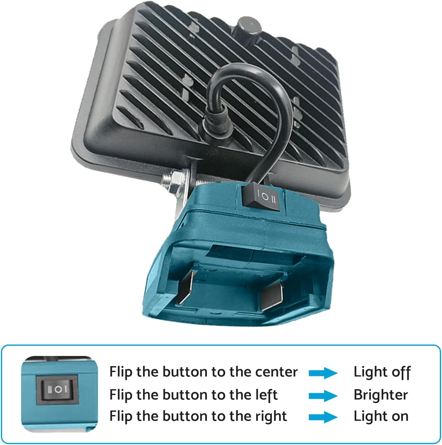 MAX COOL 3''/4''/8'' LED Work Light Suitable for Makita 18V Li-Ion Battery Workshop Flashlights Torch Camping image number 5