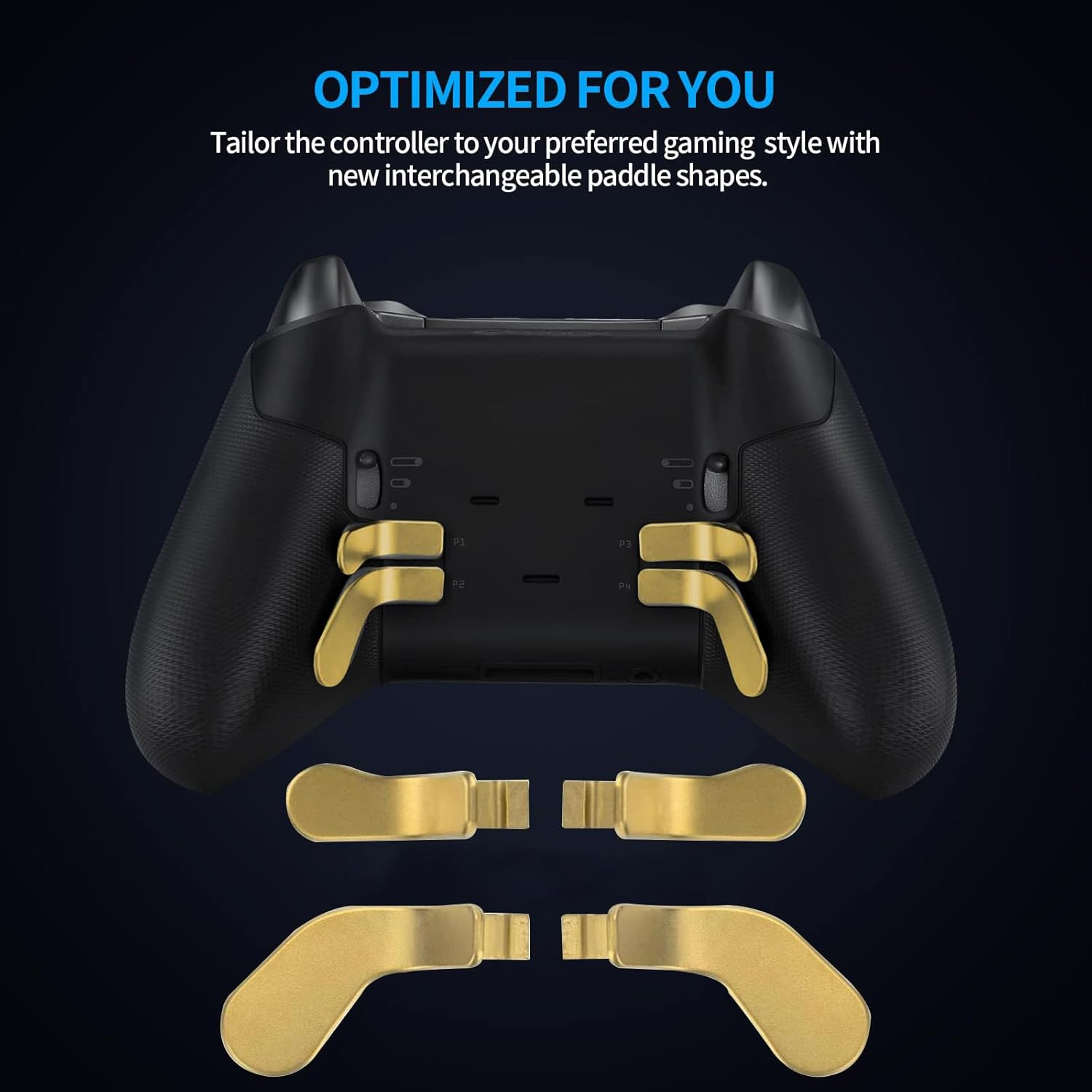 17 in 1 Accessories for Xbox Elite Controller Series 2 Metal Thumbsticks - Gaming Joystick Replacement Parts Kits for Xbox Elite Controller Series 2, Component Set with 2 D-Pads, 1 Unlock Tool (Gold) image number 5