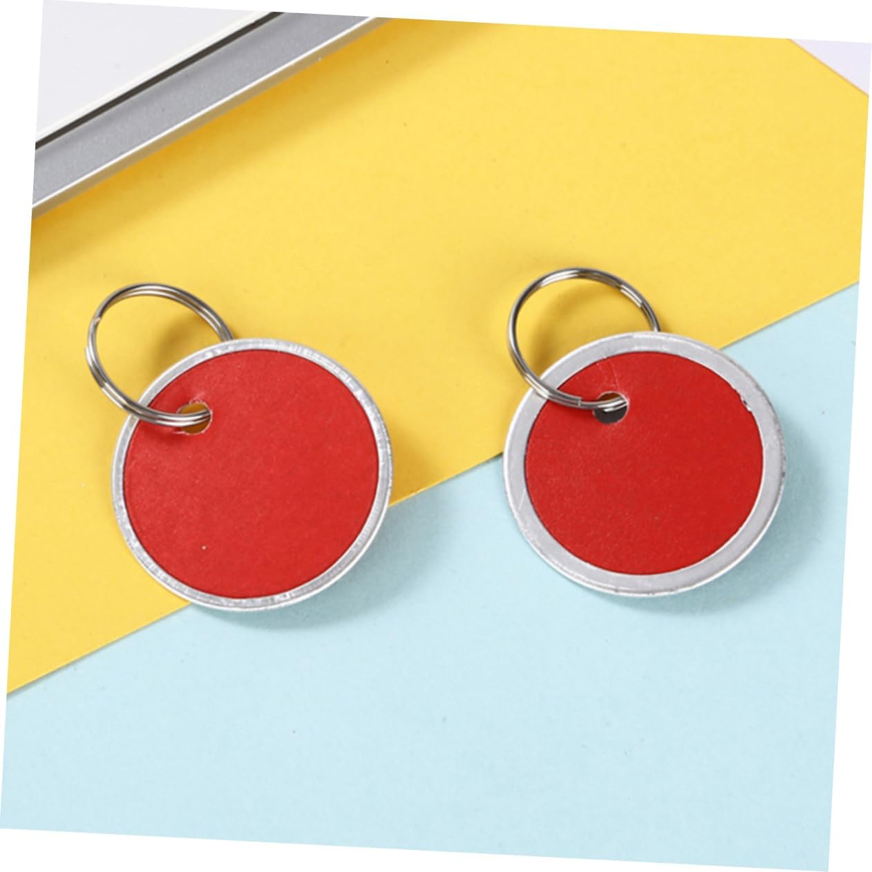 HOODANCOS 150Pcs Compact Key Labels round Playing Cards Luggage Tags Id Tags for Organizing and Travel image number 2