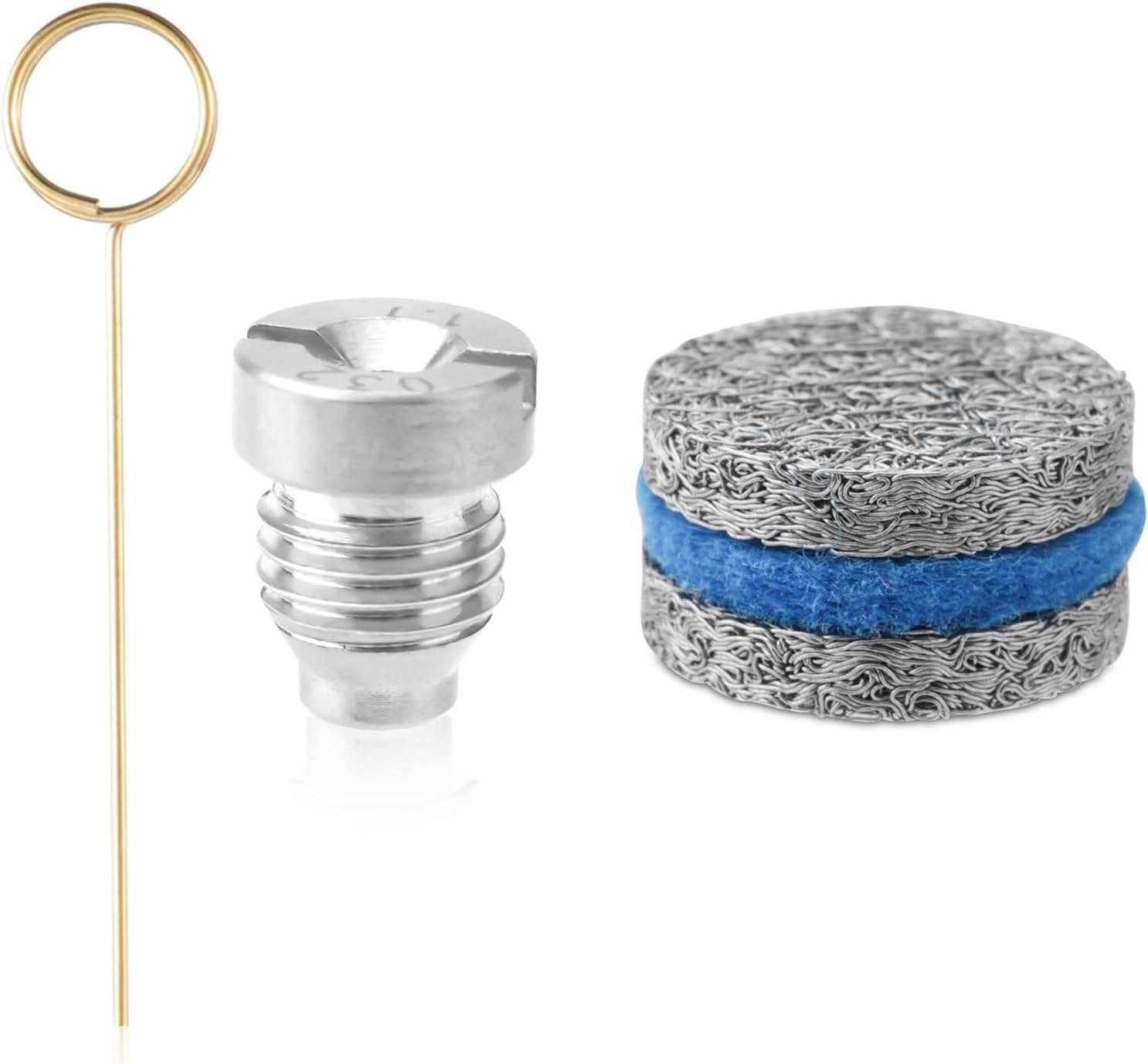 0.04In Foam Cannon Orifice Nozzle Tips, 3000 PSI Foam Cannon Nozzle Replacement Universal Foam Cannon Nozzle with 2 Foam Maker Mesh Cleaning Needle Cotton Pad for Snow Foam Lance image number 6