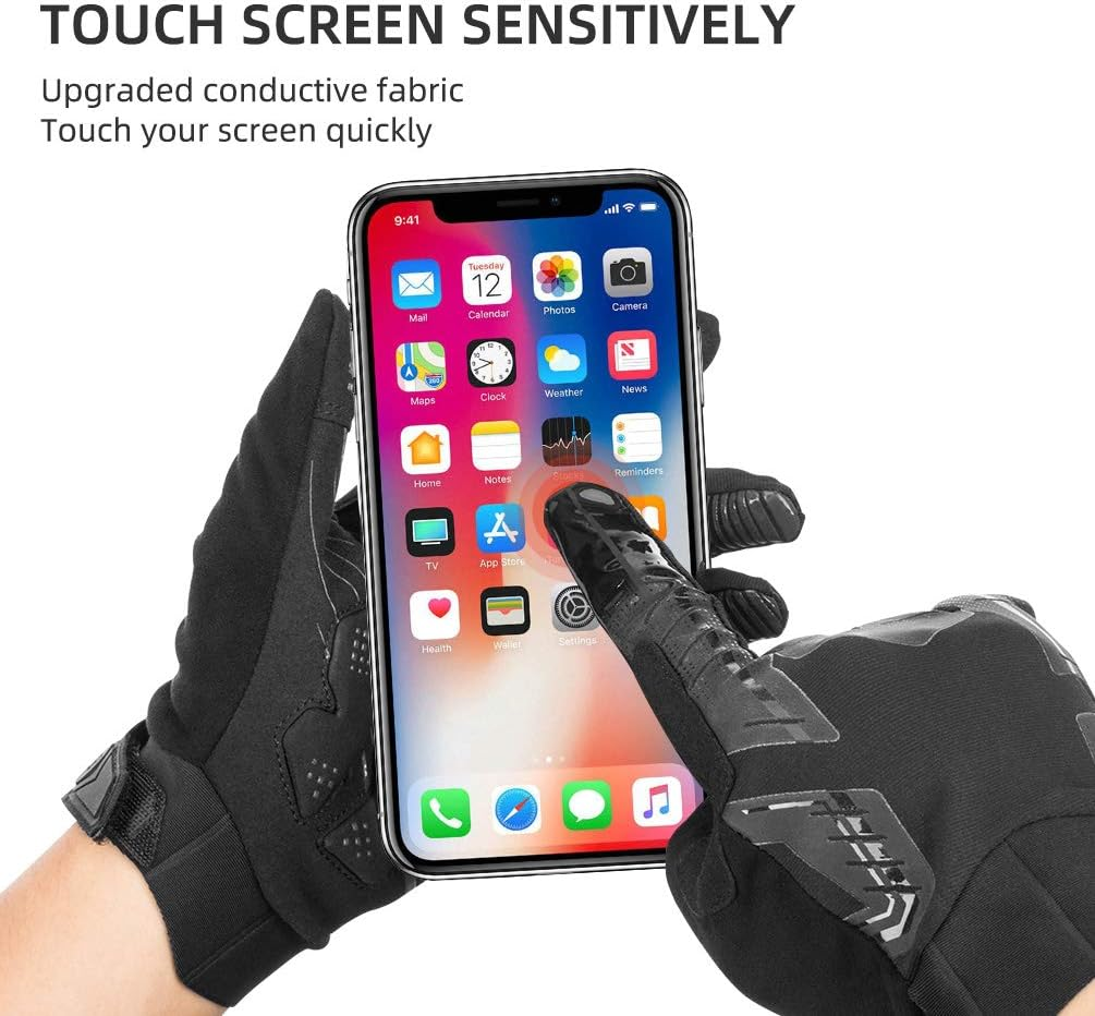 ROCKBROS Winter Cycling Gloves Men Women Breathable Thermal Anti-Slip Skiing Gloves Lightweight Biking Gloves for Riding Fishing