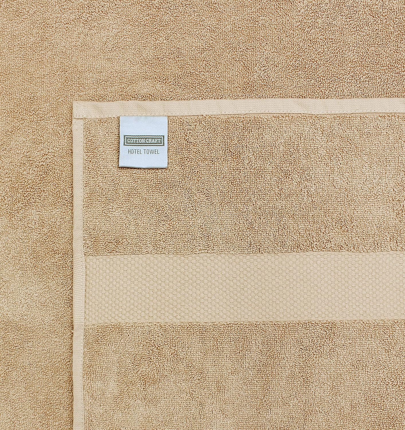 COTTON CRAFT Hotel Luxury Spa Set of 2 Bath Sheets, Oversized Ringspun Cotton 700GSM, 40 Inch X 80 Inch, Linen image number 5