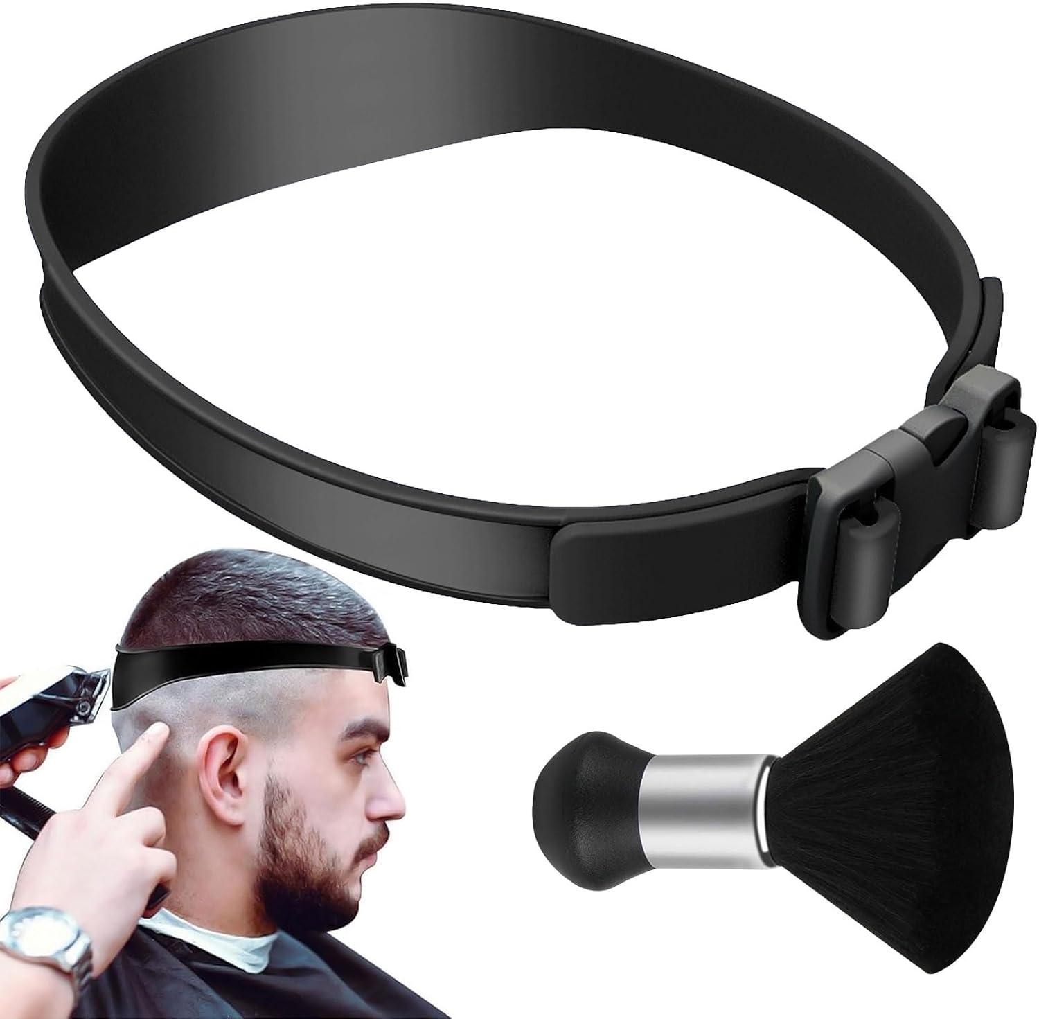 KUBDPQOR Hair Cutting Aid - Premium Fade Comb with Split End Remover Device, Capa Peluqueria - Transition Hair Cutting with Glare Frend image number 4