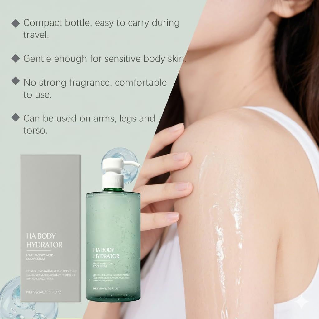 Hyaluronic Acid Body Serum, Refreshing with Nourishes Firming and Elasticity Boosts Body Lotion, Winter Hydrator Body Serum Hyaluronic, Deep Moisturization Lightweight Non-Greasy Body Lotion (1PCS)