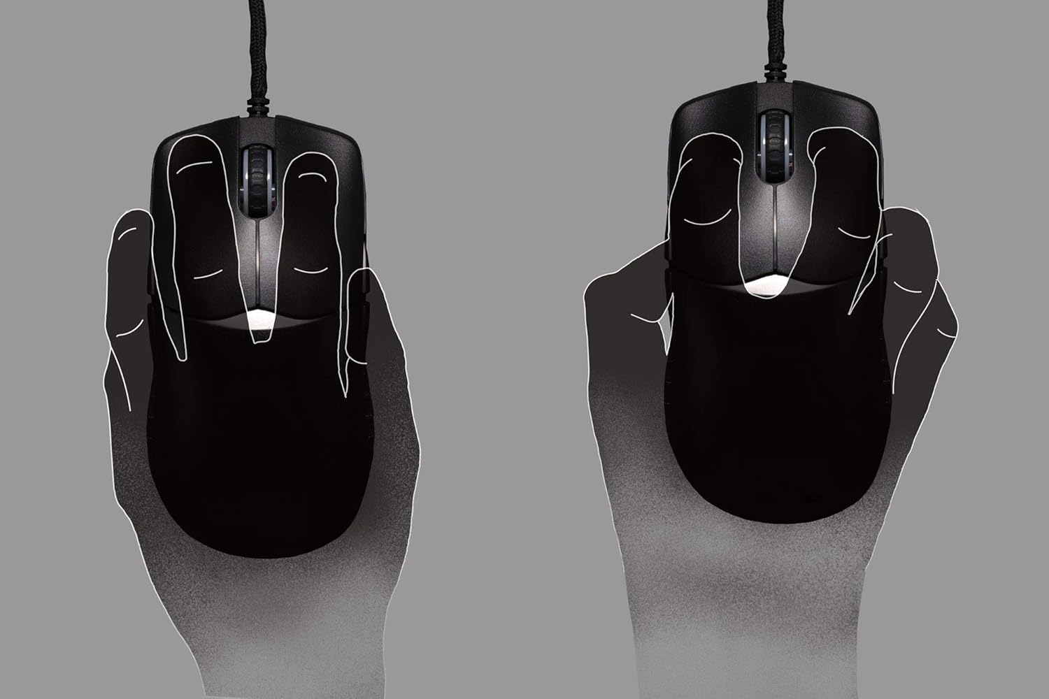 Ducky Feather Gaming Mouse for Right and Left-Handed Users - Pixart PMW3389 Optical Sensor 16000 DPI - 65 G - 7 Buttons - Flexible Cable - ARGB Gaming Lighting (Huano 50M Micro Switches, Black) image number 4