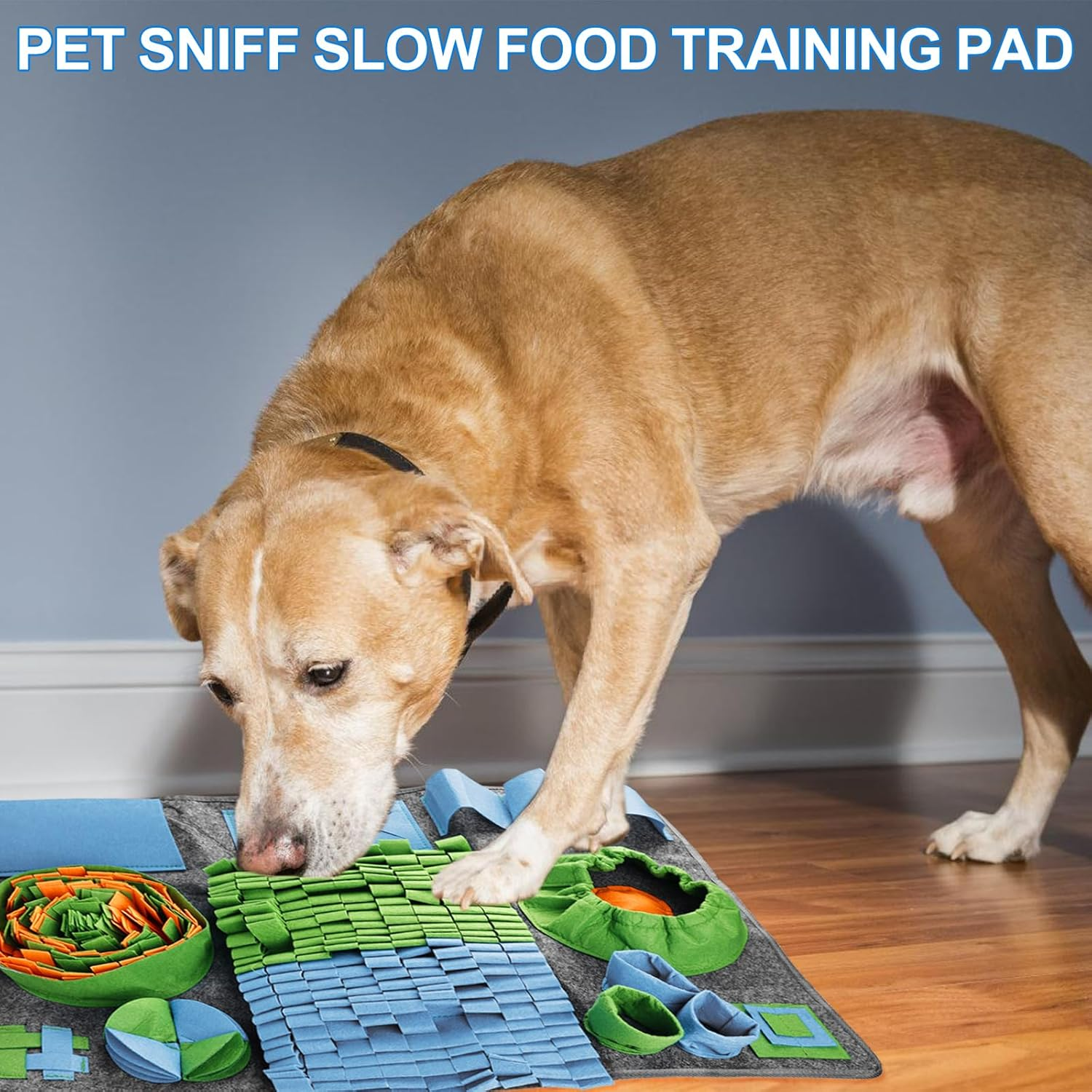 Molbory Sniffing Rug for Dogs, Large, Sniffing Mat for Dogs, Intelligence Toy, Sniffing Blanket, Non-Slip Pet Sniffing Rug, Intelligence Toy for Dogs, Cats, 75 X 50 Cm image number 5