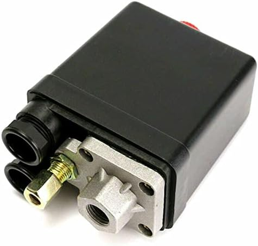 90-120PSI Air Compressor Pressure Switch Control Valve Manifold Regulator Gauges