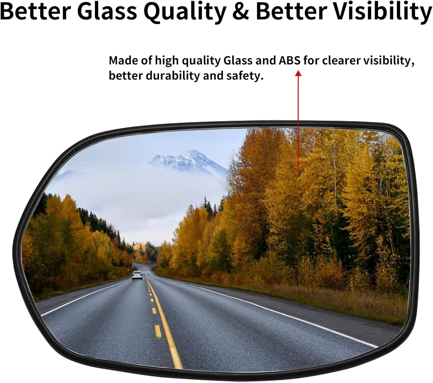 LOIYLLEN Left Side Mirror Replacement for Honda CRV 2007 2008 2009 2010 2011 - Left Side Mirror Glass, Rear View Mirrors Glass with Power Heated image number 6