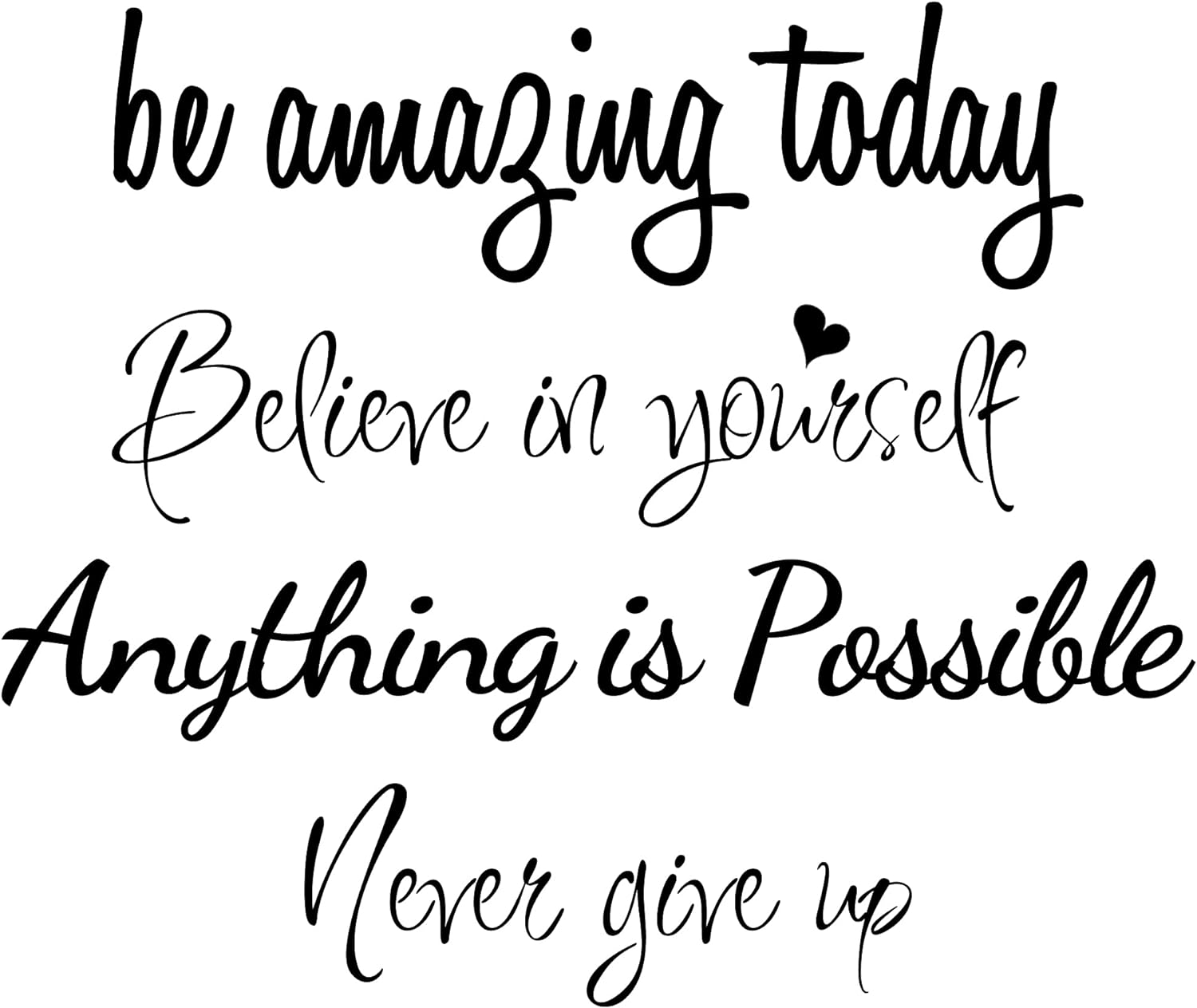 Large Inspirational Quote Wall Decals, Removable Positive Saying Wall Lettering Stickers, Motivational Word Decal Peel and Stick for Classroom Home Living Room Bedroom Office DIY Wall Art Decor image number 5