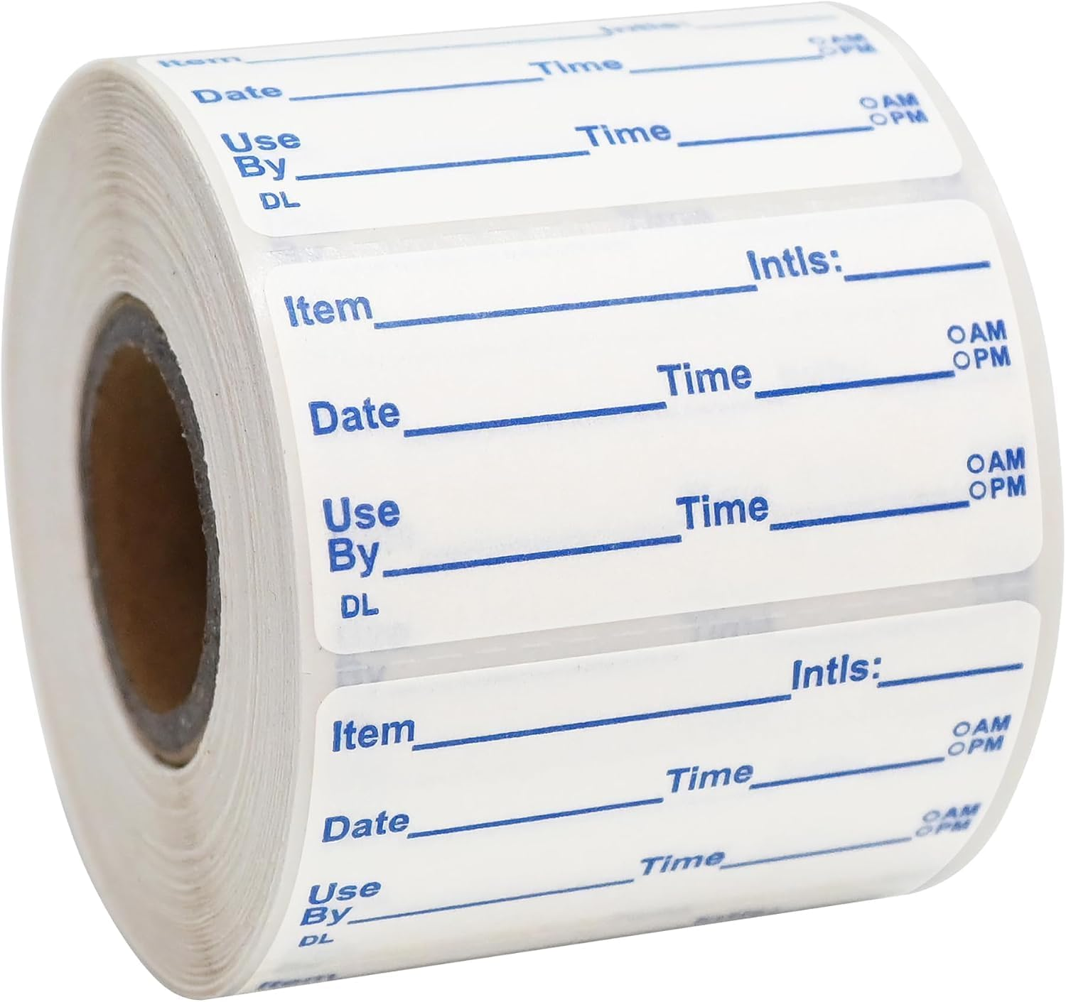 L LIKED 2X1 Dissolvable Labels, 600 Stickers, Use by Food Rotation Labels for Storage and Container (600, Blue) image number 1
