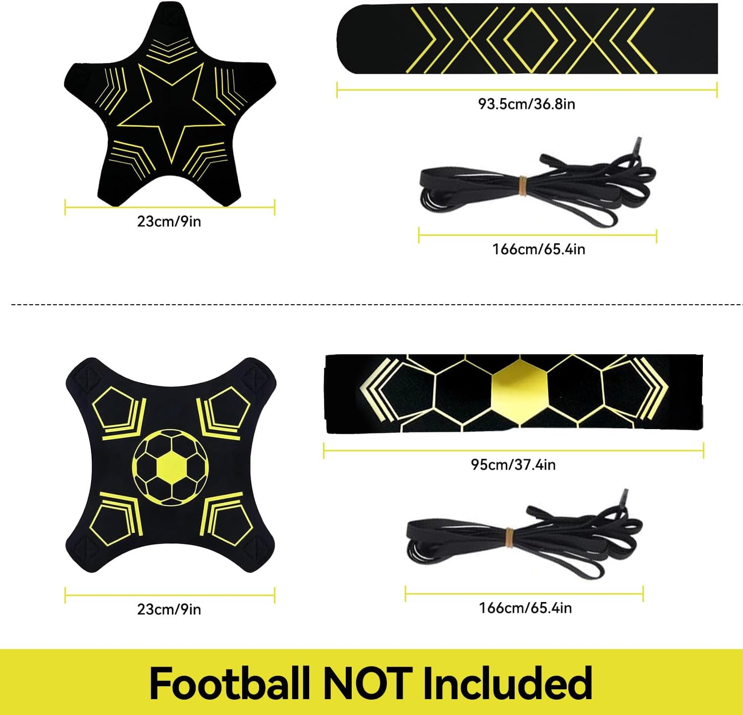 Proxima Direct 2PCS Soccer Training Belt Soccer Practice Trainer Adjustable Football Practice Belt Soccer Kick Train Equipment, Hands Free Fits Ball Size 3/4/5 Kids and Adults (Football NOT Included) image number 5