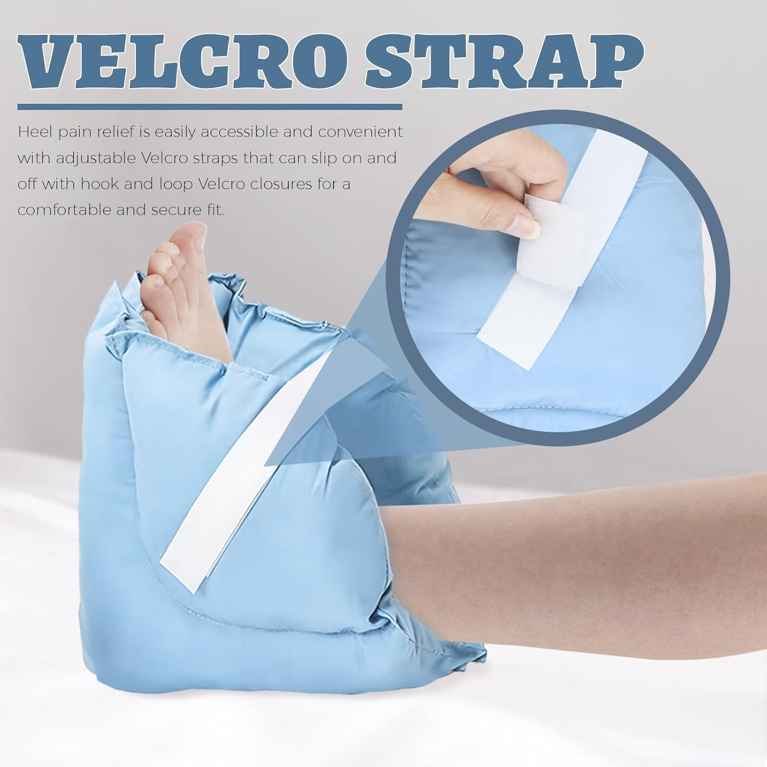 1 Pair Heel Protectors Cushion, Assistive Heel Protectors, Heel Pillows Pads, Foot Boot for Injuries for Pressure Sores, Heel Cushion Protector Pillow to Relieve Pressure image number 5