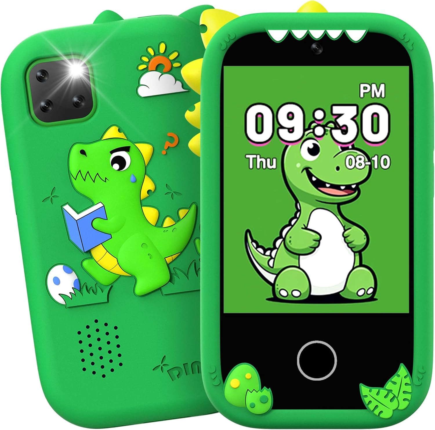 Mgaolo Kids Phone Smartphone Toy, 2.8" Touchscreen Smart Phone, Toddler Educational Learning Gift for Boys Girls Age 3-8, Games, Dual Cameras, Music Video Player, Christmas Birthday Present (Pink)