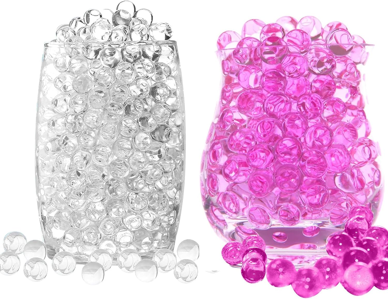 60000 Water Gel Beads for Vases, Perfect Jelly Beads,Floating Pearls,Vase Filler for Plant, Floating Candles, Wedding and Home Decoration(Pink+Clear) image number 4