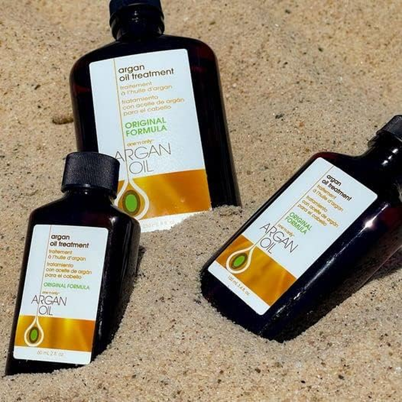 One 'N Only Argan Oil Hair Treatment - Lightweight & Hydrating Hair Oil for Natural, Wigs & Extensions - Shine Enhancing, Heat Protectant & Frizz Control (3.4 Oz, 3Pk) image number 3