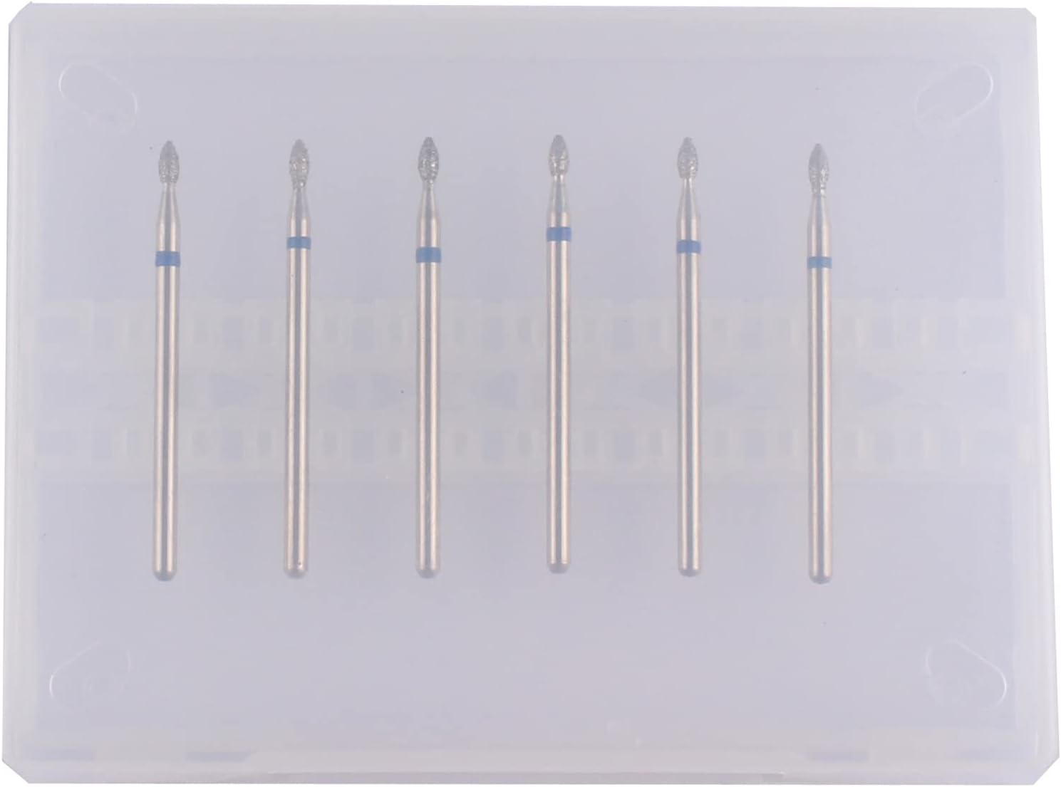 MZCMSL 6Pcs Small Flame Cuticle Bits, Pro Diamond Nail Drill Bits for Nail Prep, 3/32 Shank Electric Nail Tool image number 2