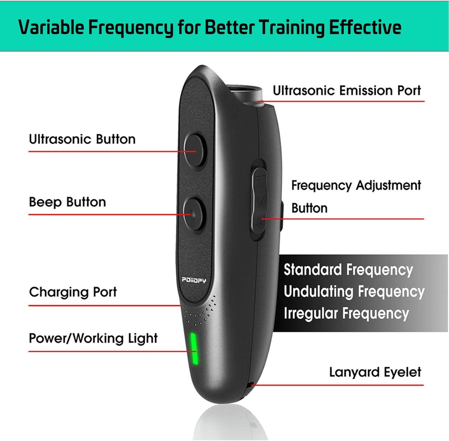 Anti Bark Device for Dog-Variable Frequency Ultrasonic Dog Bark Deterrent Rechargeable 2 in 1 Dog Barking Control Device Handheld Dog Training Tool Barking Behavior Trainer 16.4 Ft Range 100% Safe image number 6