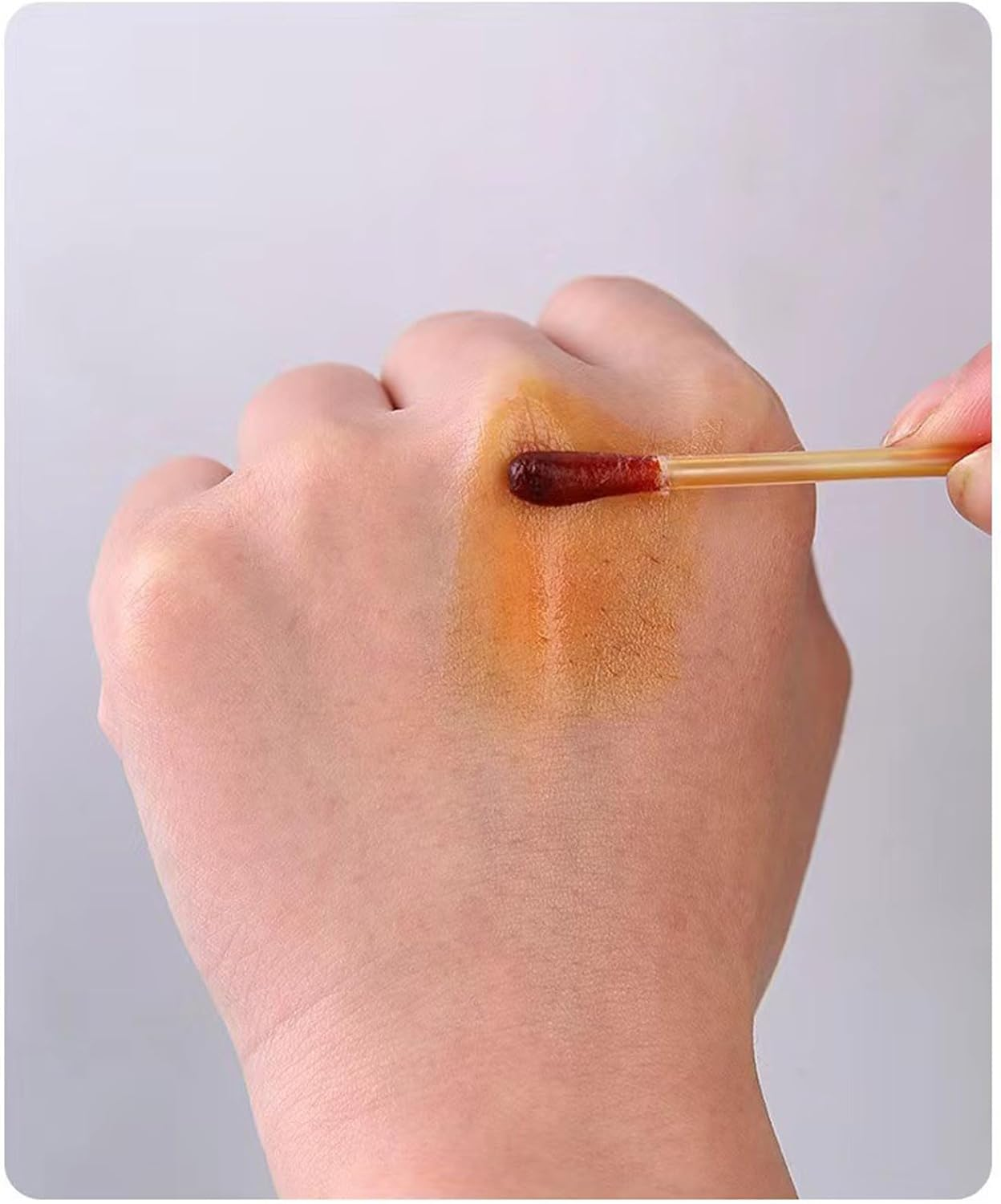 Yitaocity 100Pcs Disposable Cotton Swab Iodophor Skin Disinfection Swab Individually Wrapped Pads Double Head Cotton Swab Iodine for Hospital Home image number 3