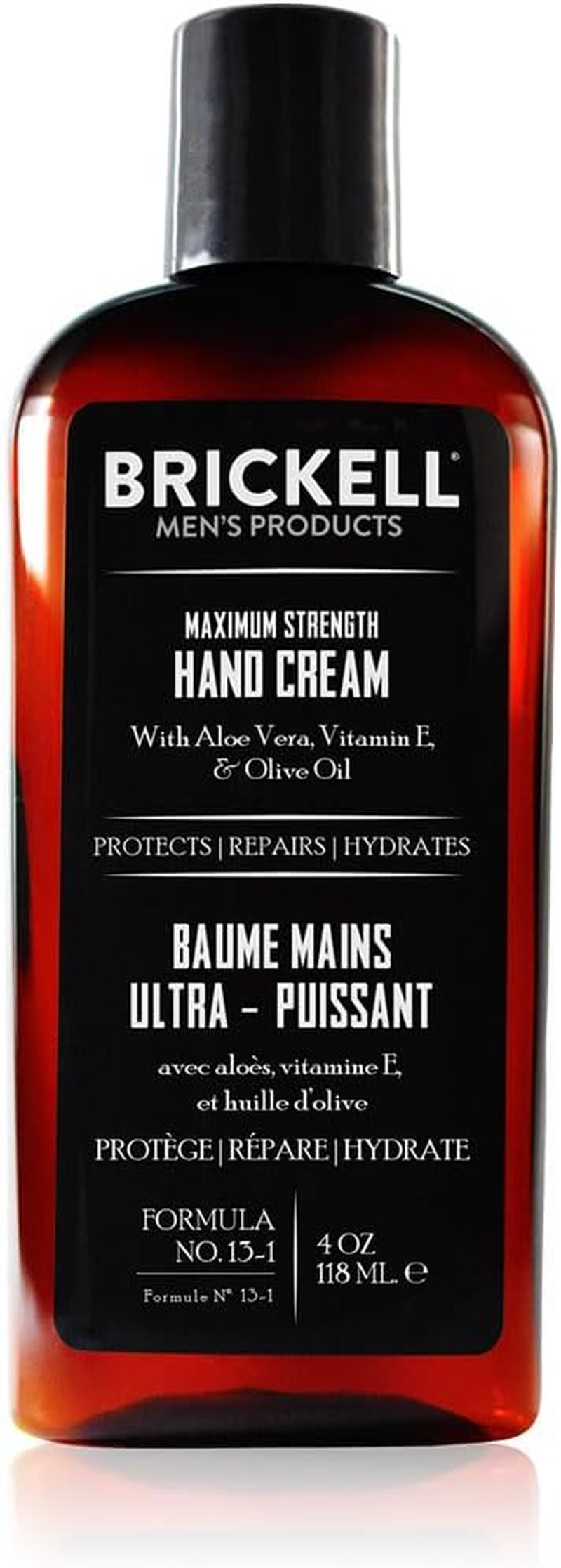 Brickell Men'S Maximum Strength Hand Cream for Men, Natural and Organic Fast-Absorbing Hand Lotion with Vitamin E, Shea Butter, and Jojoba, 118 Ml, Scented image number 2