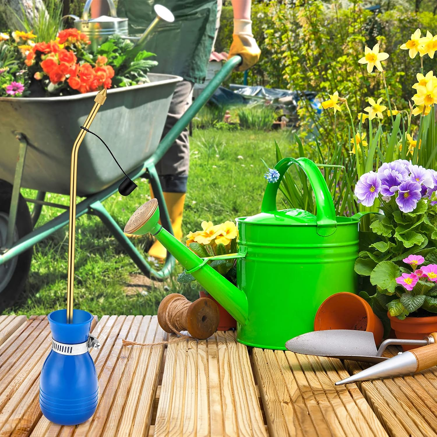 Garden Sprayer Applicator Bulb with Long Copper Tube for Organic Gardening Agricultural Supplies and Control Accessories (Blue Style,1 Piece) image number 3