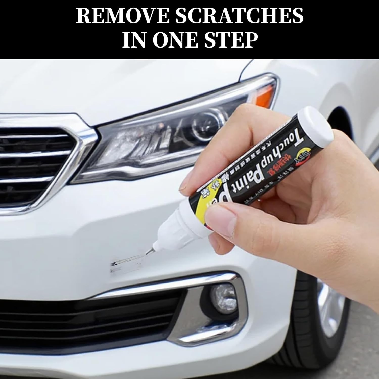 4 Pack Touch up Paint for Cars, Quick and Easy Vehicle Scratch Repair Fill Pen, Waterproof and Rustproof Automotive Rim Scratch Remover Accessories, Universal Use for Suvs, Trucks & Rvs, Black/Silver