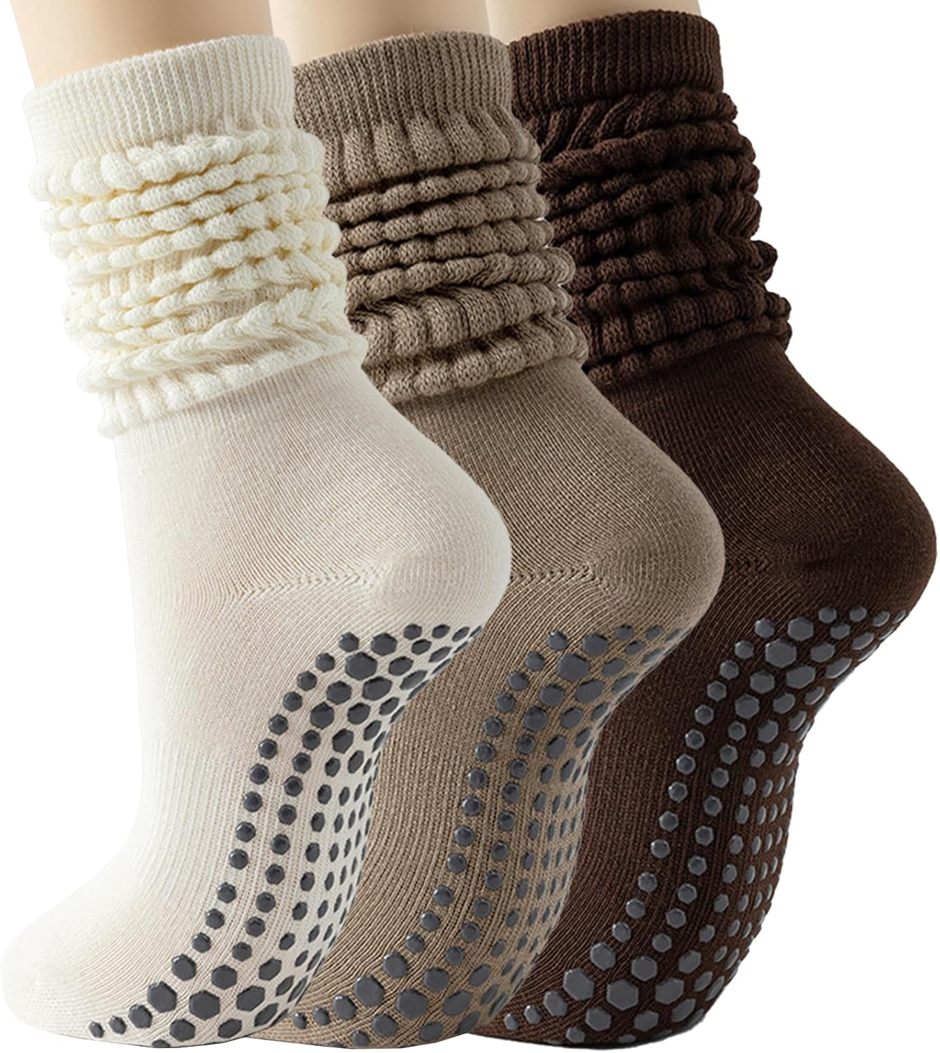 Pilates Yoga Socks for Women with Non-Slip Grips Ideal for Pure Barre, Ballet, Dance, Workouts Comfortable Secure Grip Socks