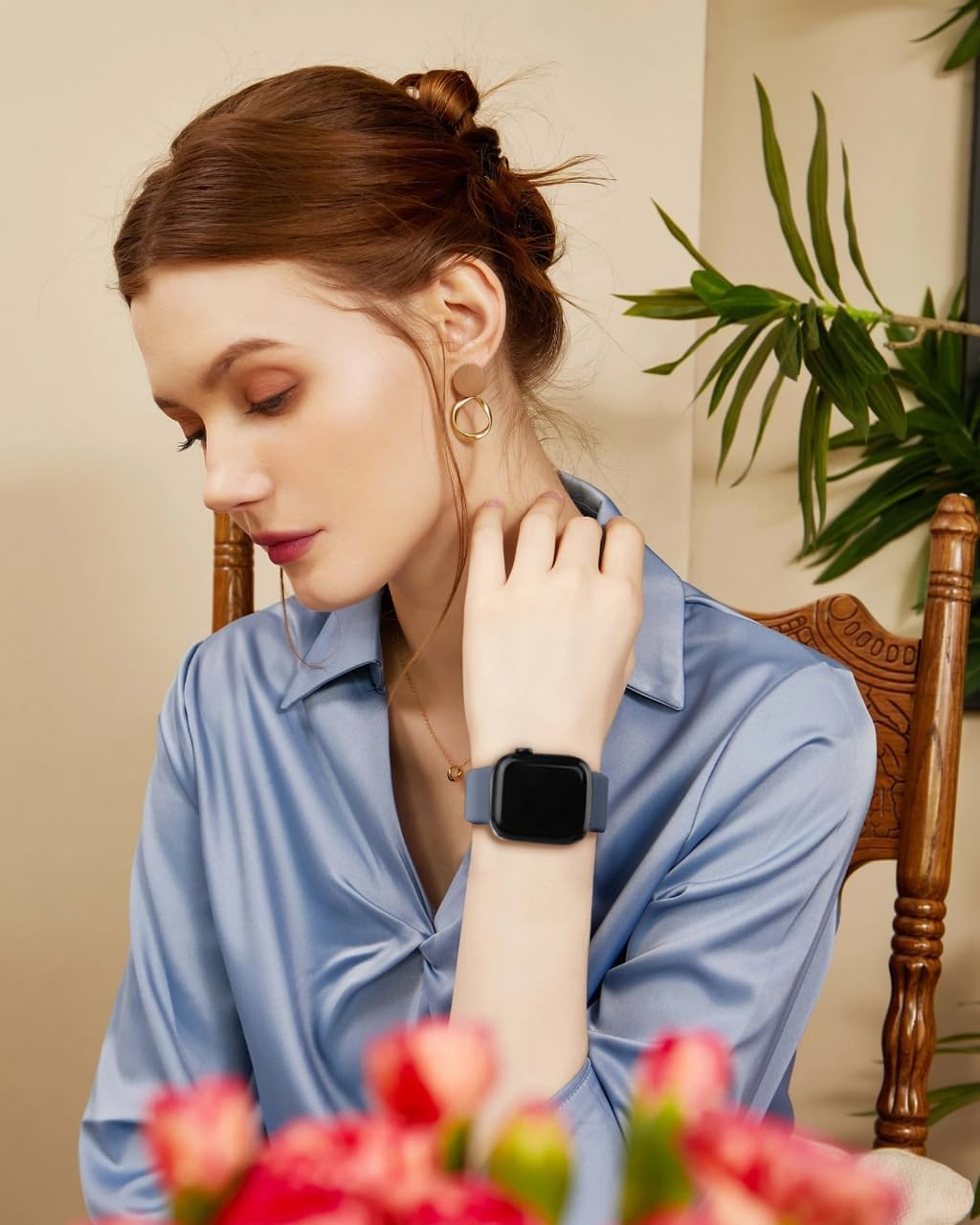 Sport Bands Compatible with Apple Watch Series 10, Ultra 1/2, SE, 9 8 7 6 5 4 3 2 1, Iwatch for Apple Watch Band for Women Men 38Mm 40Mm 41Mm 42Mm 44Mm 45Mm 46Mm 49Mm Soft Silicone Strap,Black image number 4